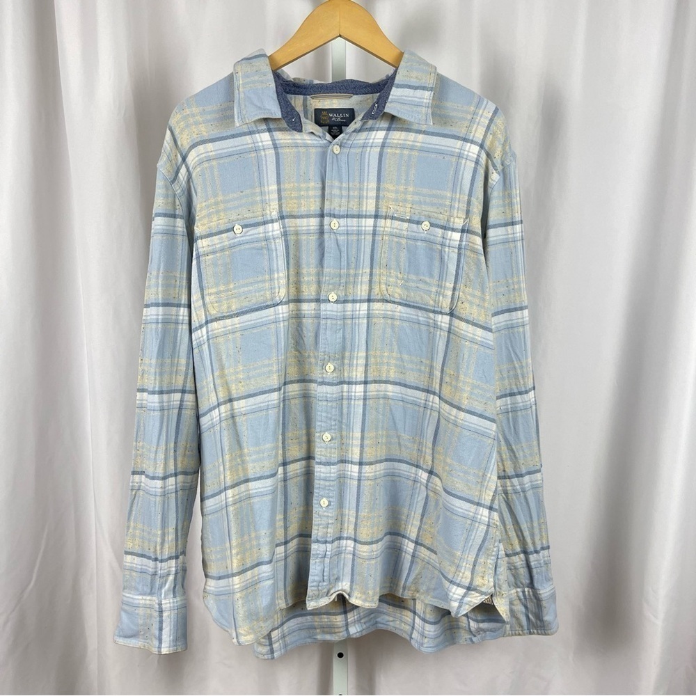 Wallin & Bros 2X XXL Plaid Flannel Button Down Shirt Barn Chore Outdoor